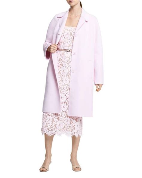 michael kors pink wool coat